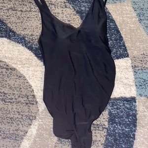 Black Padded One-Piece Swimsuit for Women